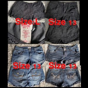 BUNDLE OF FOUR PAIRS OF SHORTS (3-sz 13 & 1-sz L)